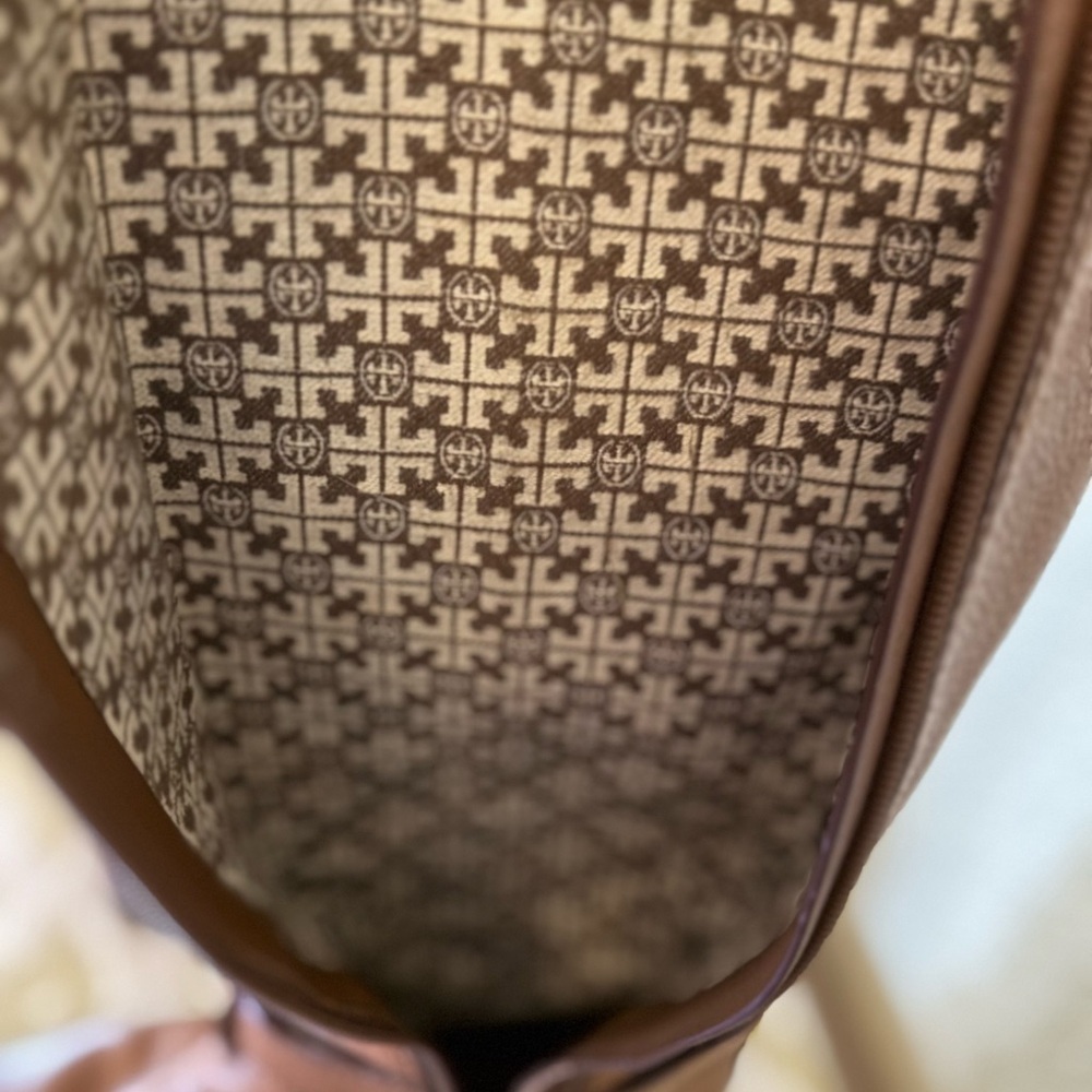 Tory Burch Brown Heeled Boots with Medallion - Picture 5 of 11